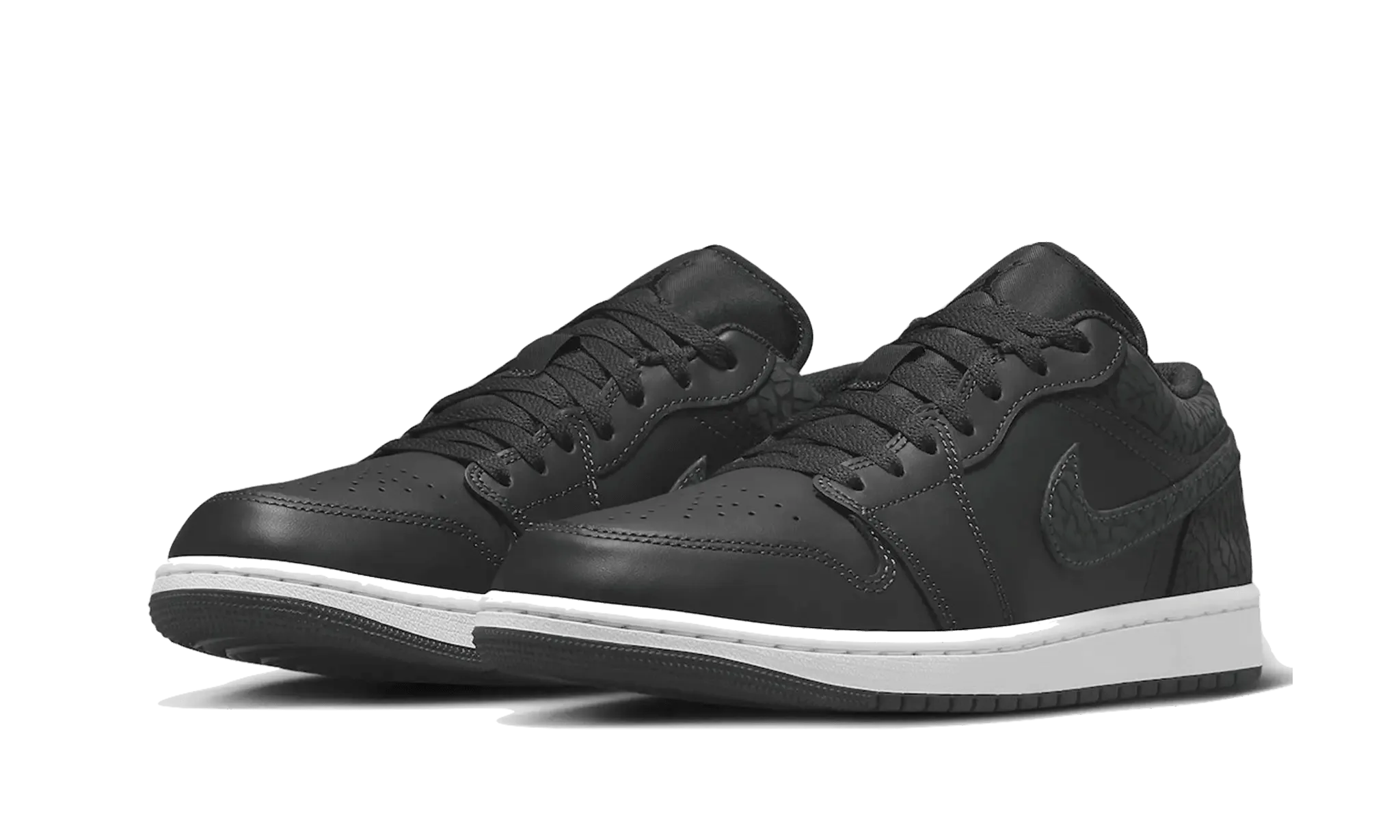 Air Jordan 1 Low Black Elephant Gradient Density Balanced Design