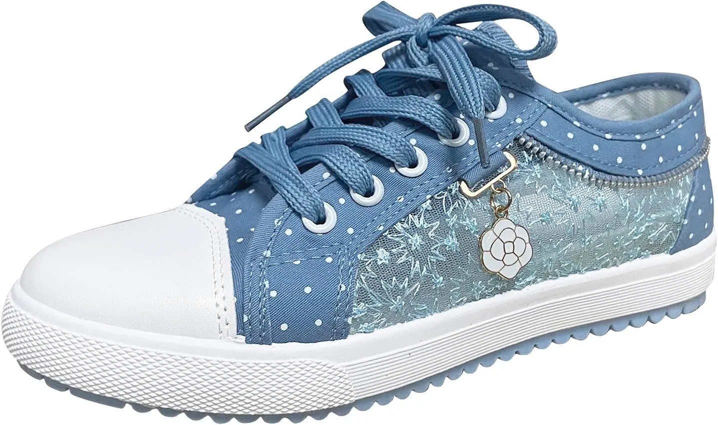 Lace Shoes Women's Lace Fashion Decor Casual Up Pattern Floral Mesh Hollow Out Women's Casual Shoes Boats