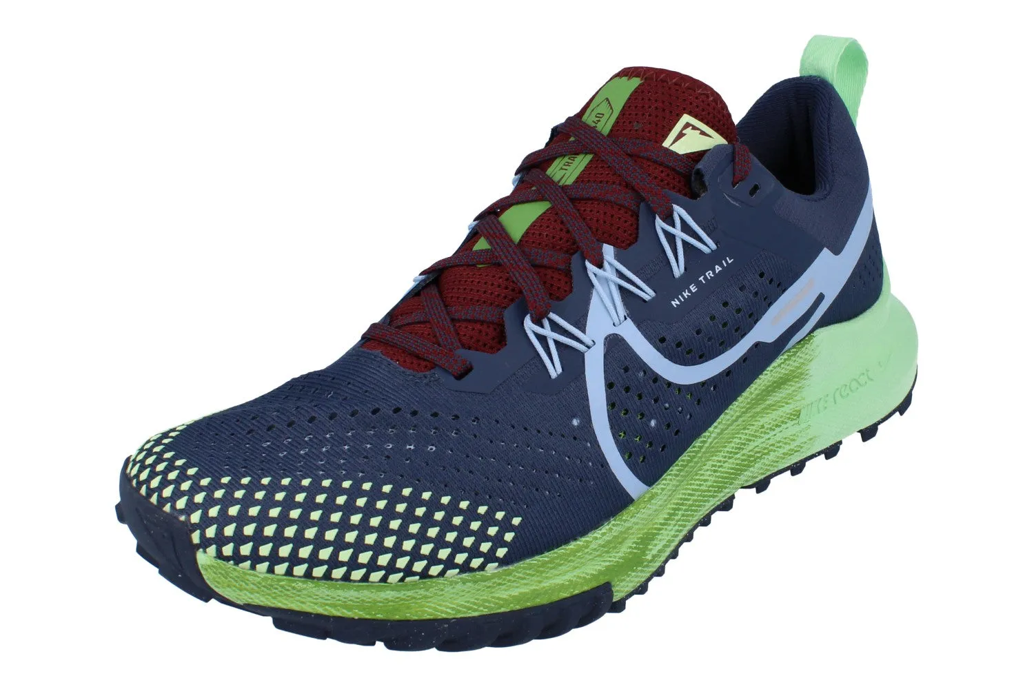 Heel Cup Support cushioned - midsole shoes Nike React Pegasus Trail 4 Mens DJ6158 403