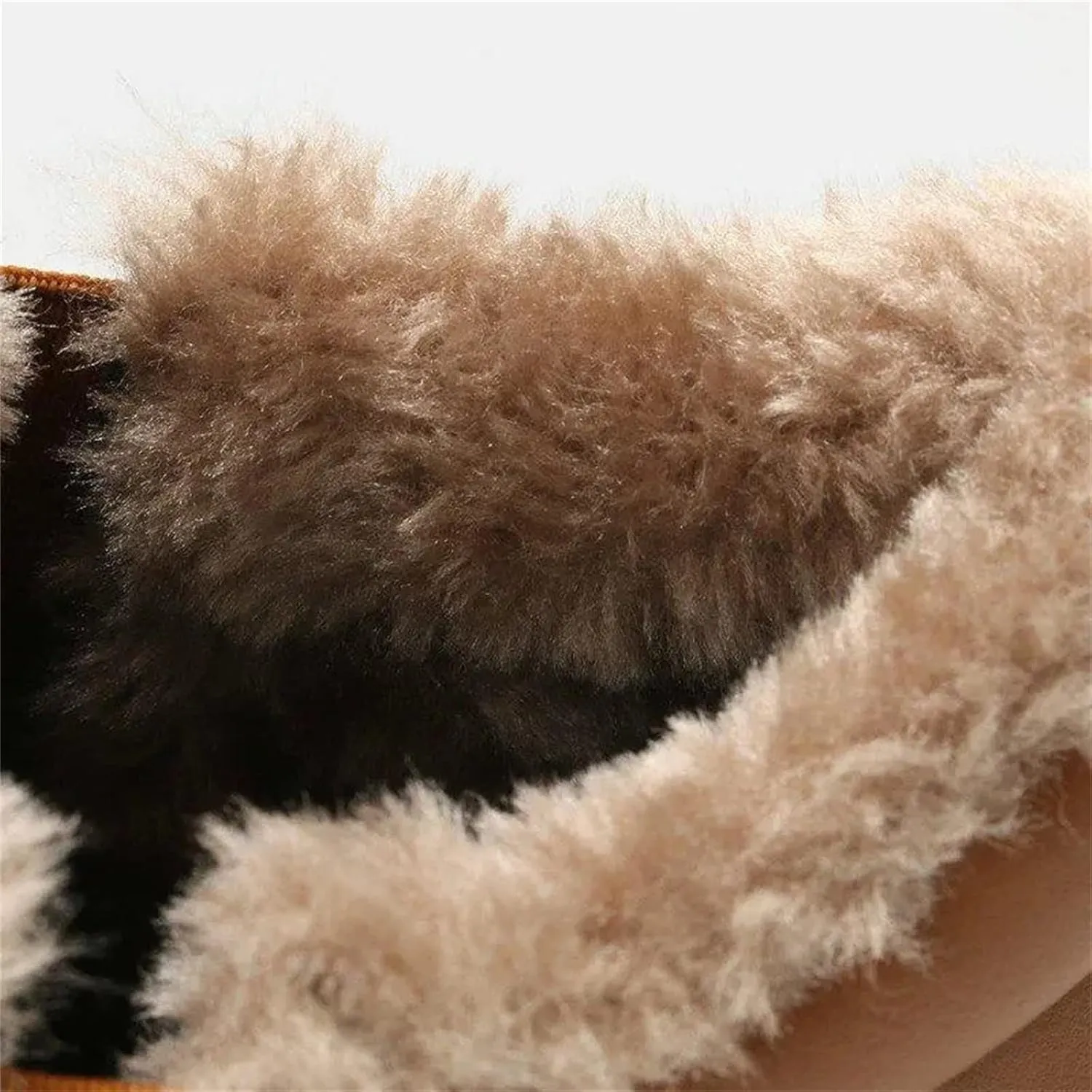 Lausiuoe Snow Boots For Women Cute Fur Lined Fuzzy Ankle Booties Winter Warm Shoes Silp On Comfortable Casual Fashion Loafers