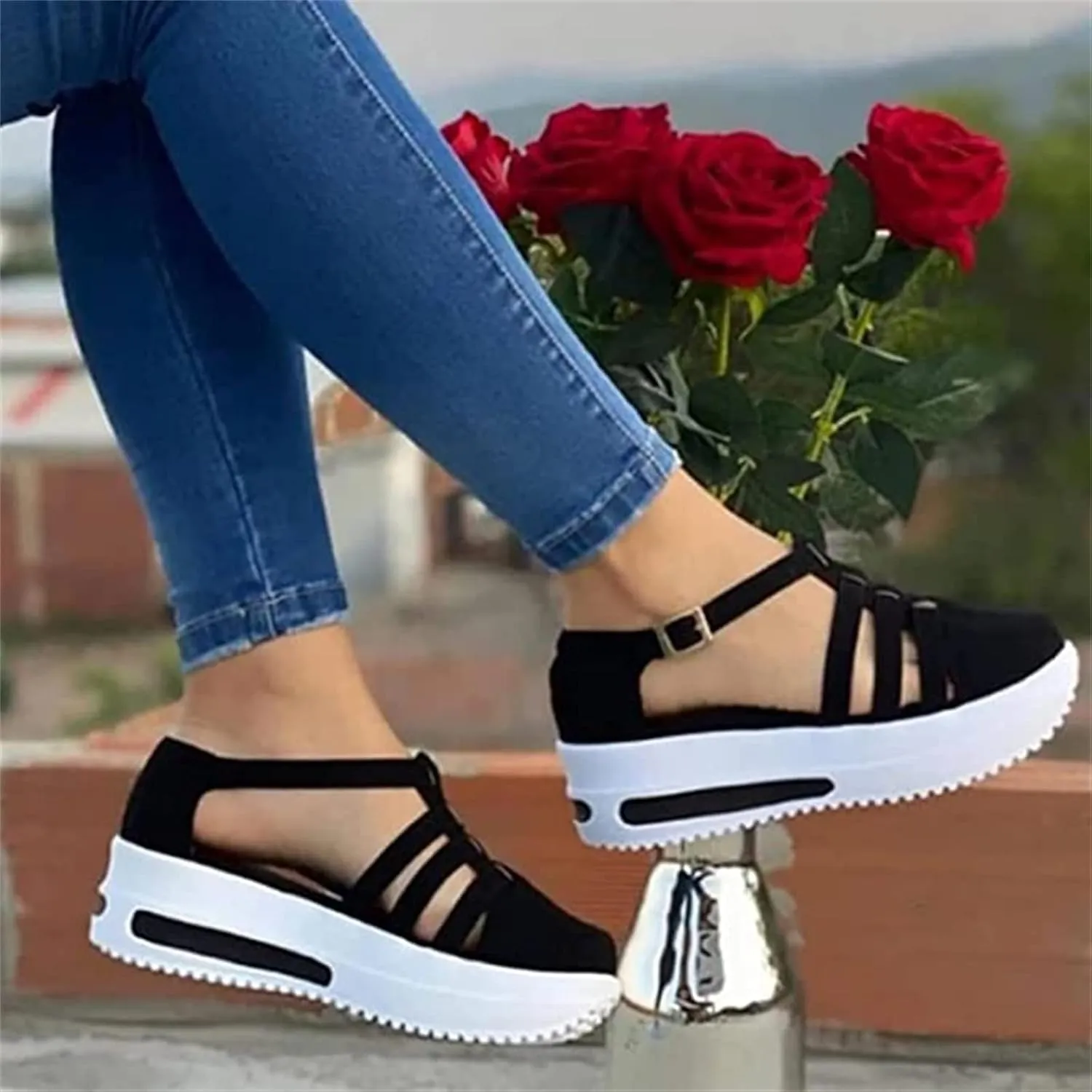 Lausiuoe Women's Fashion Sneakers Slip On Canvas Shoes Low Cut Casual Classic Fall Soft Comfort Walking Flat Loafers