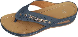 Leather Sandals Women Comfortable Arch Support Wide Fit Plantar Fasciitis Orthopedic Sandal Non Slip Walking Slipper