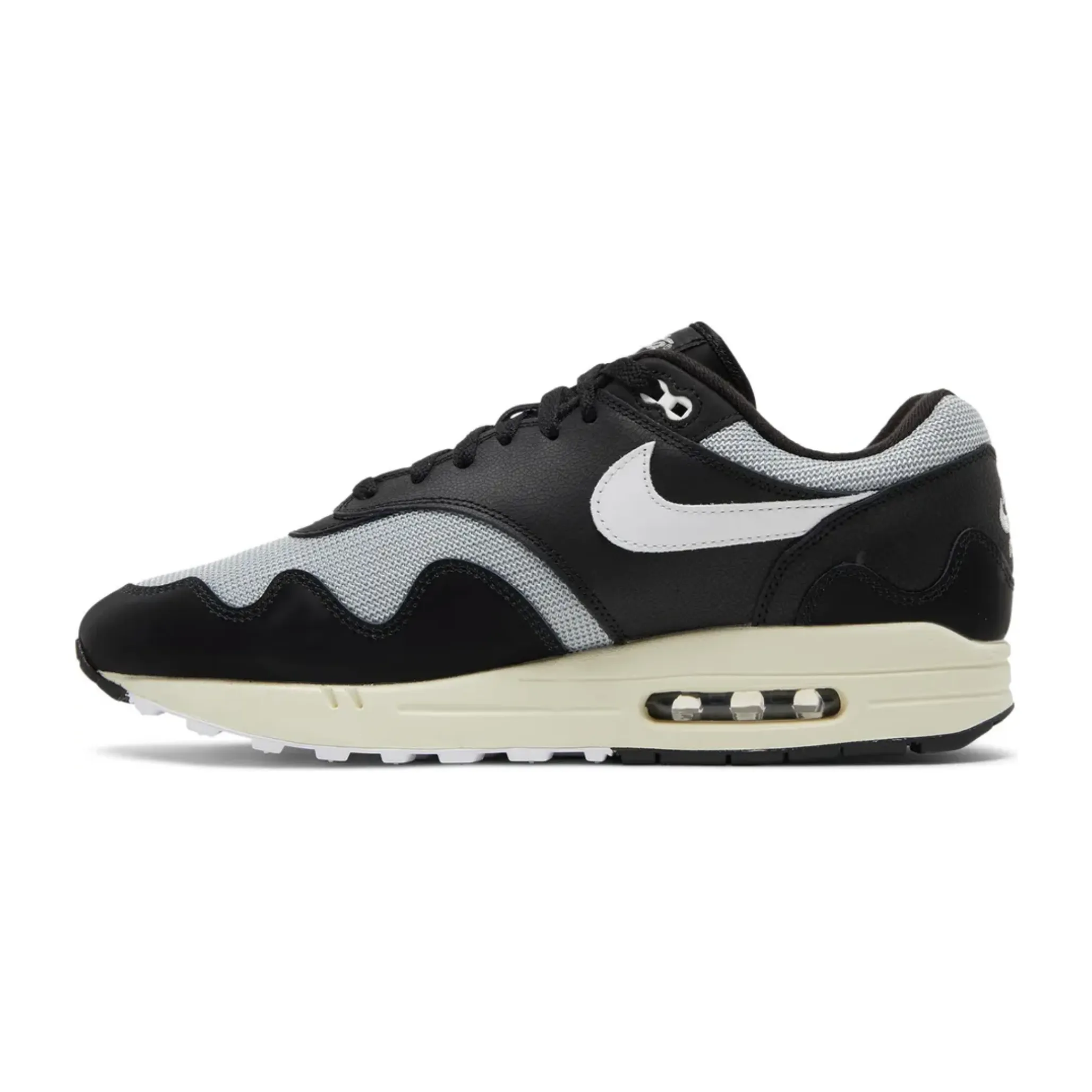 Nike Air Max 1 Patta Waves Black (with Bracelet) Energy Return Sole System Stretchable Collar Design