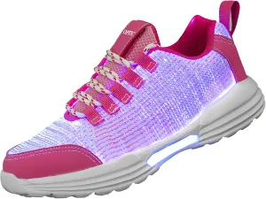 LED Fiber Optic Shoes Light Up Sneakers for Women Men Luminous Trainers Flashing Shoes for Festivals, Christmas, Halloween, New Year Party with USB Charging,