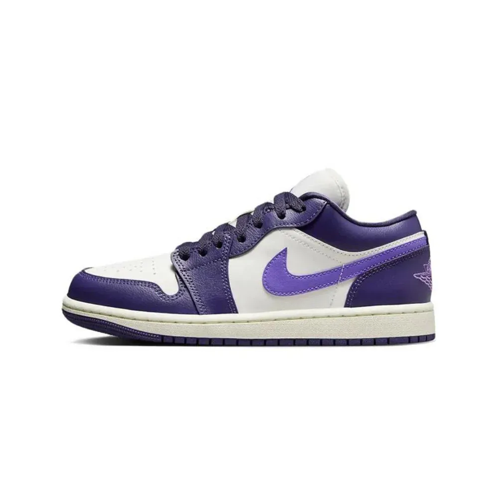 Air Jordan 1 Low Sky J Purple (W) easy - to - clean upper shoes track - meet running shoes