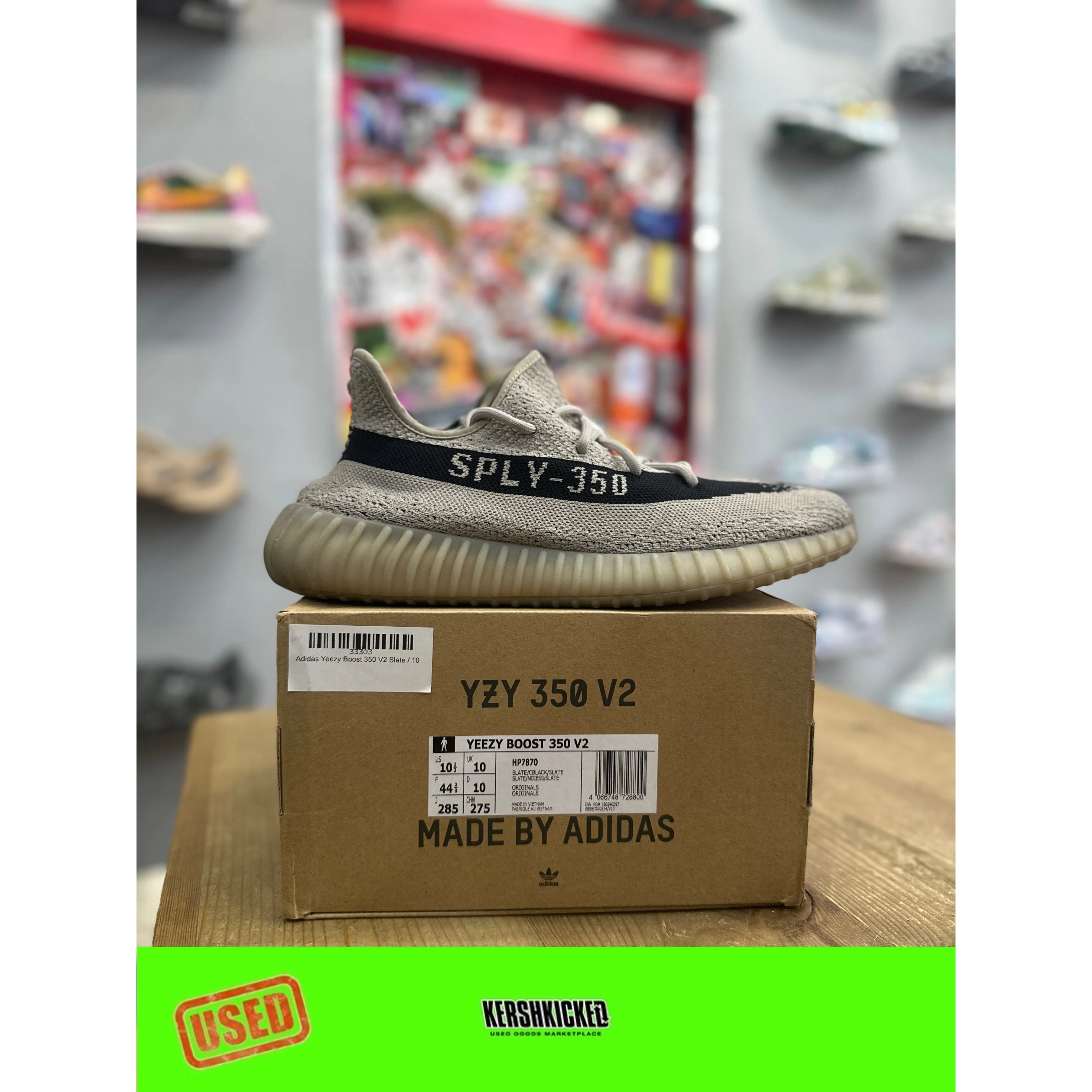 adidas Yeezy Boost 350 V2 Slate UK 10 Cool Texture