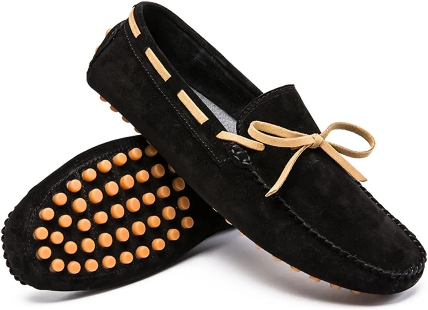 Loafers for Men Breathable Lightweight Boat Shoes Driving Loafers Leather Lightweight Comfortable Resistant Prom Outdoor Slip On