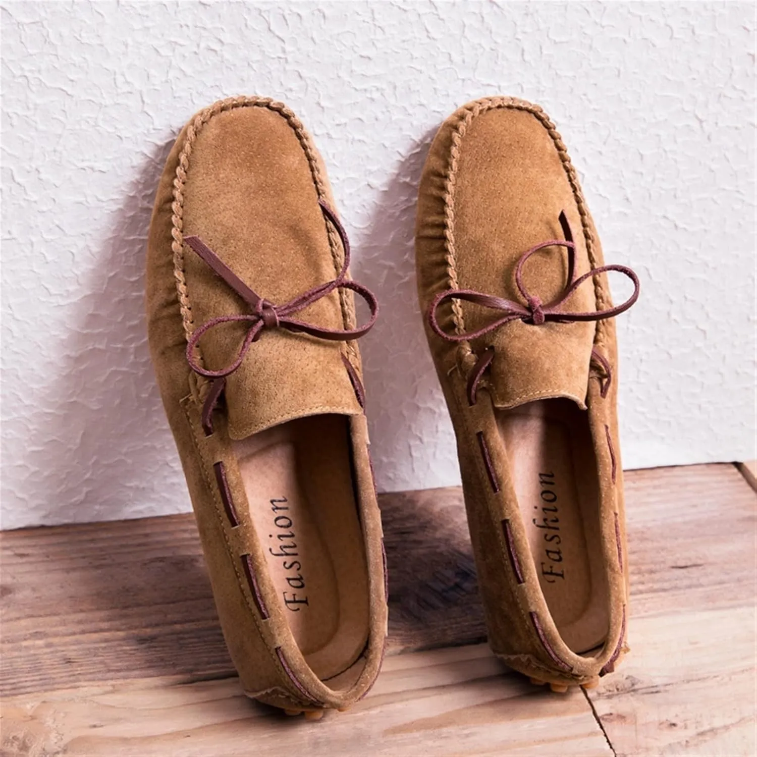 Loafers for Men Breathable Lightweight Boat Shoes Driving Loafers Leather Lightweight Comfortable Resistant Prom Outdoor Slip On