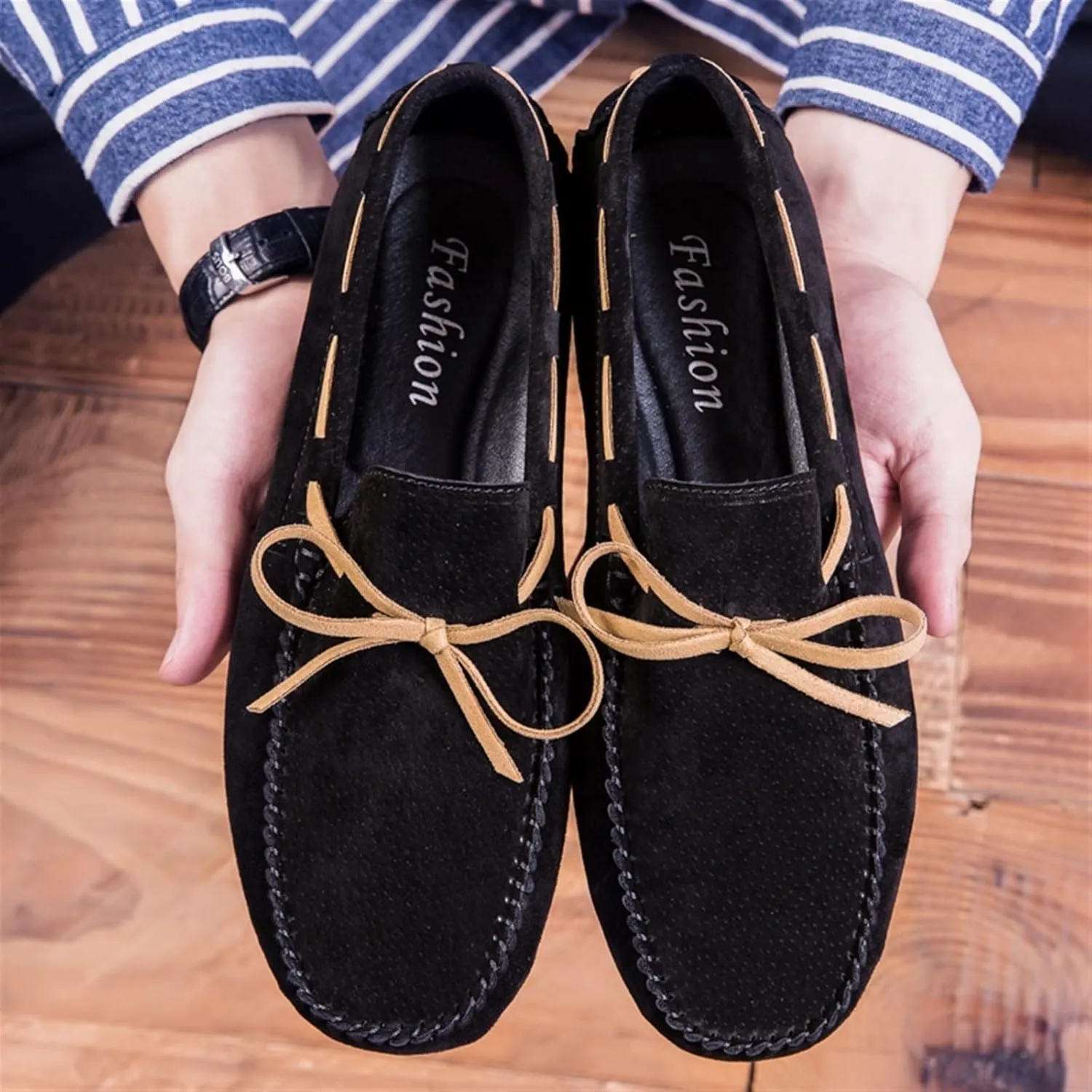 Loafers for Men Breathable Lightweight Boat Shoes Driving Loafers Leather Lightweight Comfortable Resistant Prom Outdoor Slip On