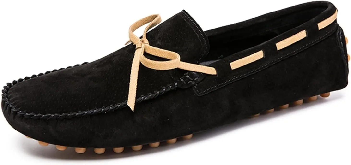 Loafers for Men Breathable Lightweight Boat Shoes Driving Loafers Leather Lightweight Comfortable Resistant Prom Outdoor Slip On