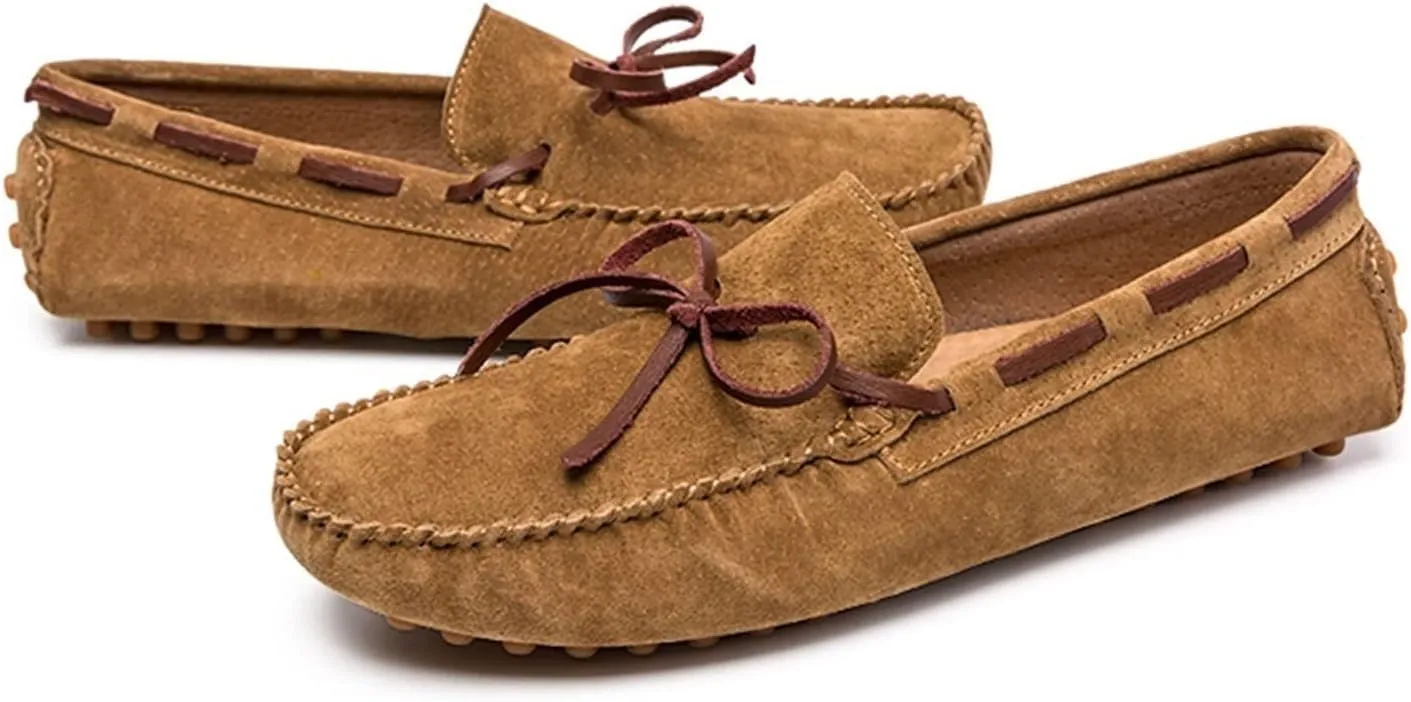 Loafers for Men Breathable Lightweight Boat Shoes Driving Loafers Leather Lightweight Comfortable Resistant Prom Outdoor Slip On