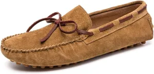Loafers for Men Breathable Lightweight Boat Shoes Driving Loafers Leather Lightweight Comfortable Resistant Prom Outdoor Slip On