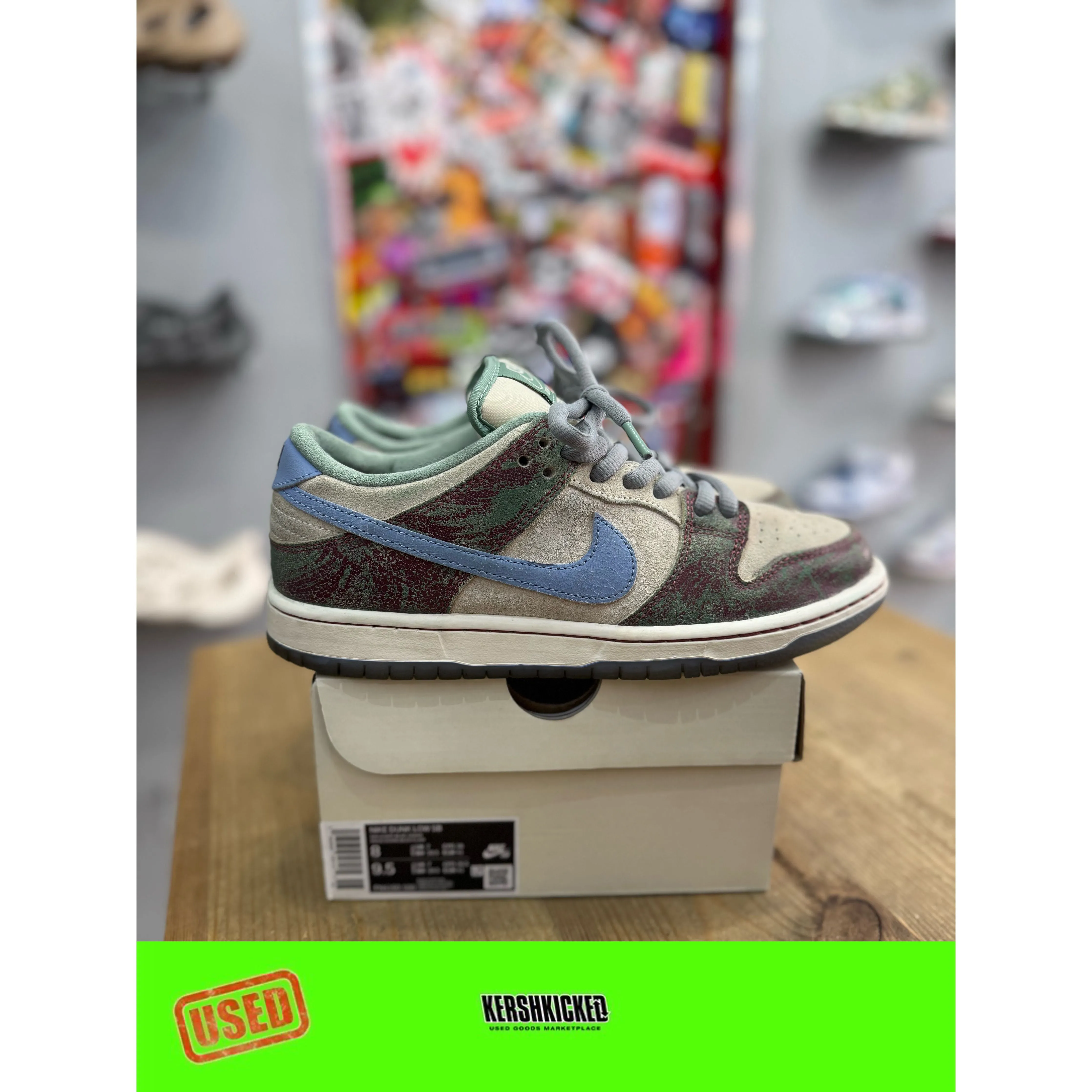 PaddedTongue Nike SB Dunk Low Crenshaw Skate Club UK 7