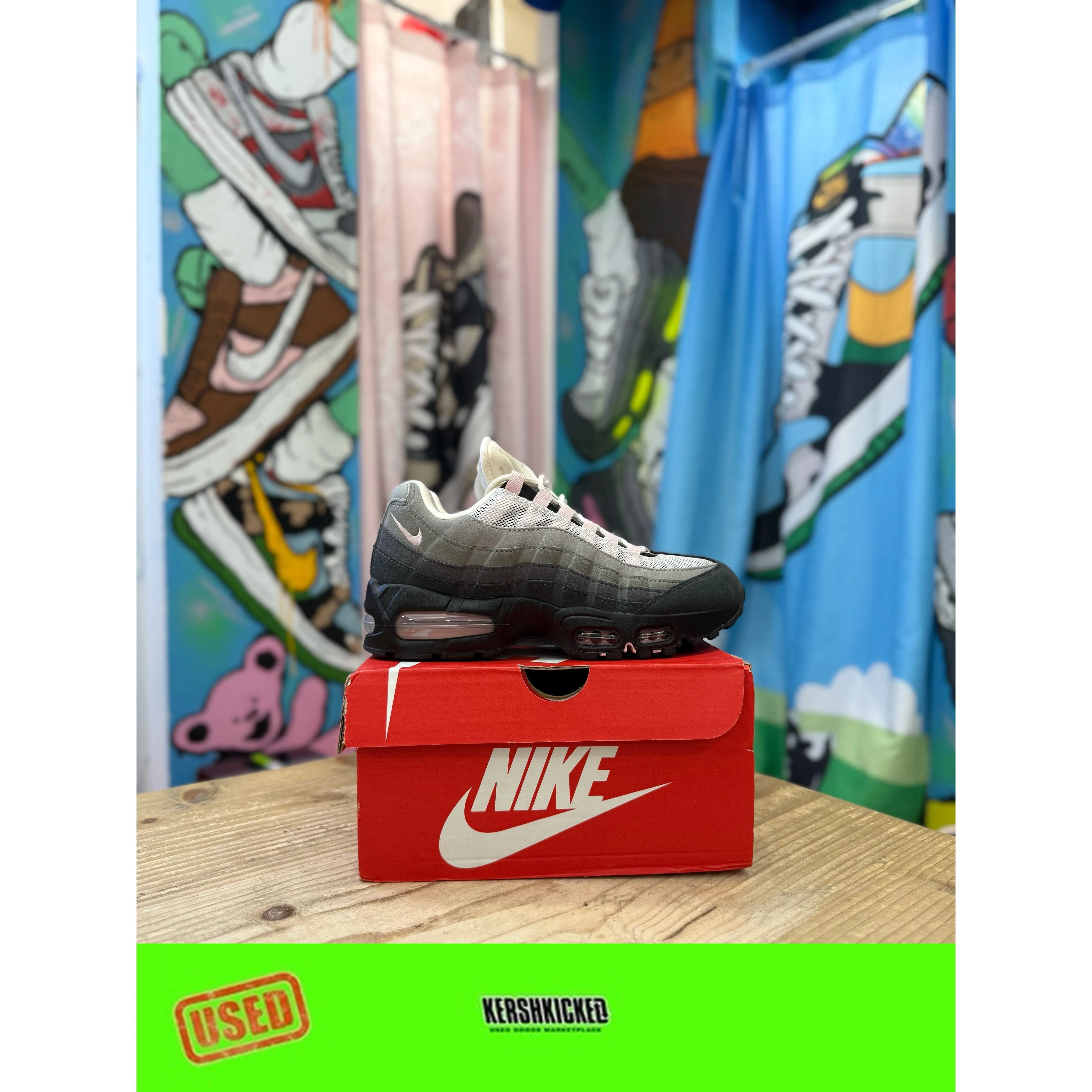 Nike Air Max 95 Pink Foam Big Bubble UK5 Hoops Fit Impact Diffusion System