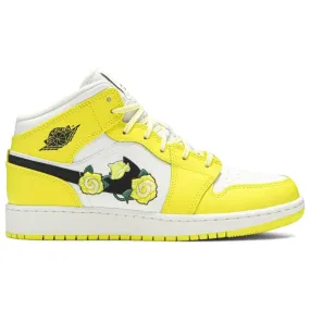 Air Jordan 1 Mid Dynamic Yellow Floral (GS) boxing shoes road - running - shoes