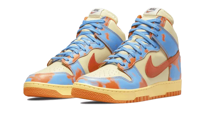 Lace Up Closure Mechanism Fit Freedom Dunk High 1985 Acid Wash Orange