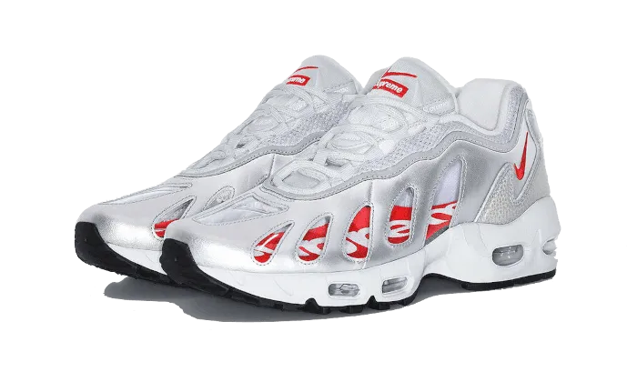 Torsional Stability Frame responsive soles Air Max 96 Metallic Silver Supreme