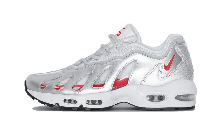 high - mileage shoe endurance Air Max 96 Metallic Silver Supreme