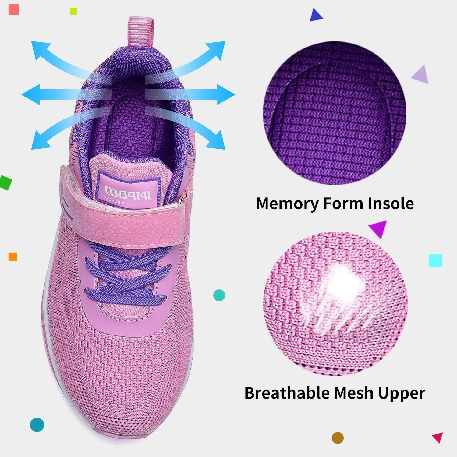 MEHOTO Kid Air Tennis Running Shoes, Athletic Walking Jogging Sport Lightweight Breathable Sneakers for Boys Girls