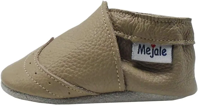 Mejale Baby Shoes Soft Sole Leather Crawling Moccasins Infant Toddler Crib Slippers