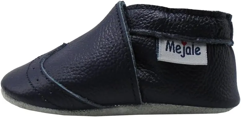 Mejale Baby Shoes Soft Sole Leather Crawling Moccasins Infant Toddler Crib Slippers