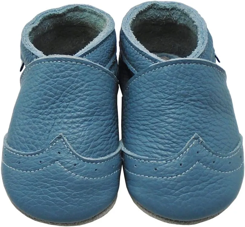 Mejale Baby Shoes Soft Sole Leather Crawling Moccasins Infant Toddler Crib Slippers