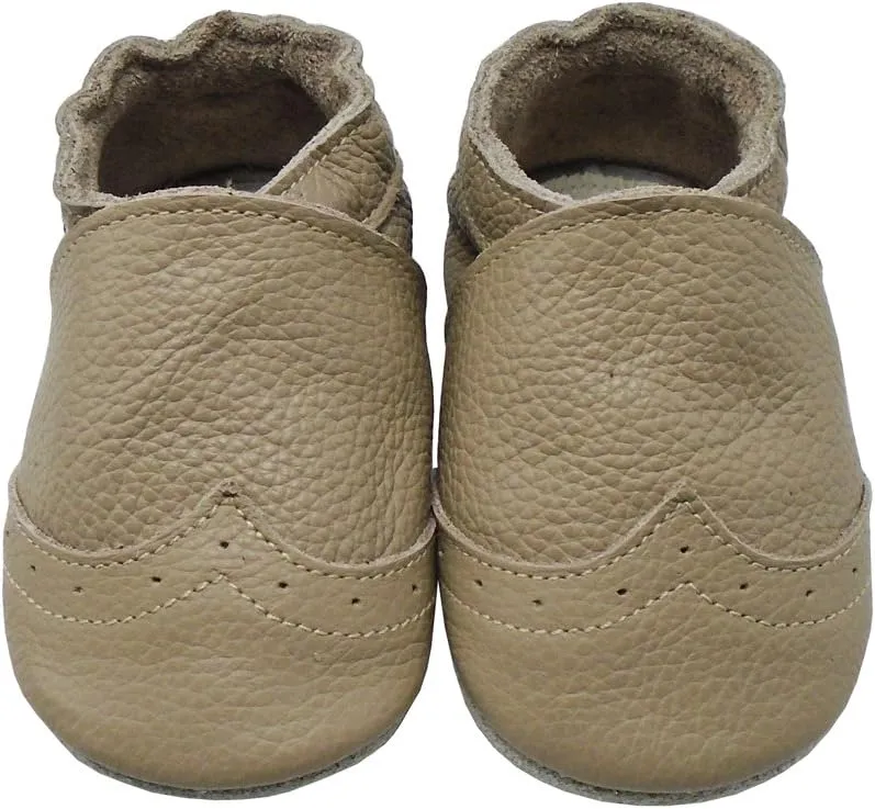 Mejale Baby Shoes Soft Sole Leather Crawling Moccasins Infant Toddler Crib Slippers