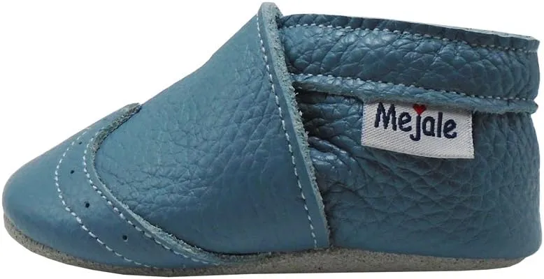 Mejale Baby Shoes Soft Sole Leather Crawling Moccasins Infant Toddler Crib Slippers