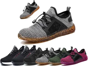 Men & Women's Ultra-Light Steel-Toe Breathable Work Armor - Slip Puncture-Proof Safety Sneakers for Construction|Warehouse Outdoor