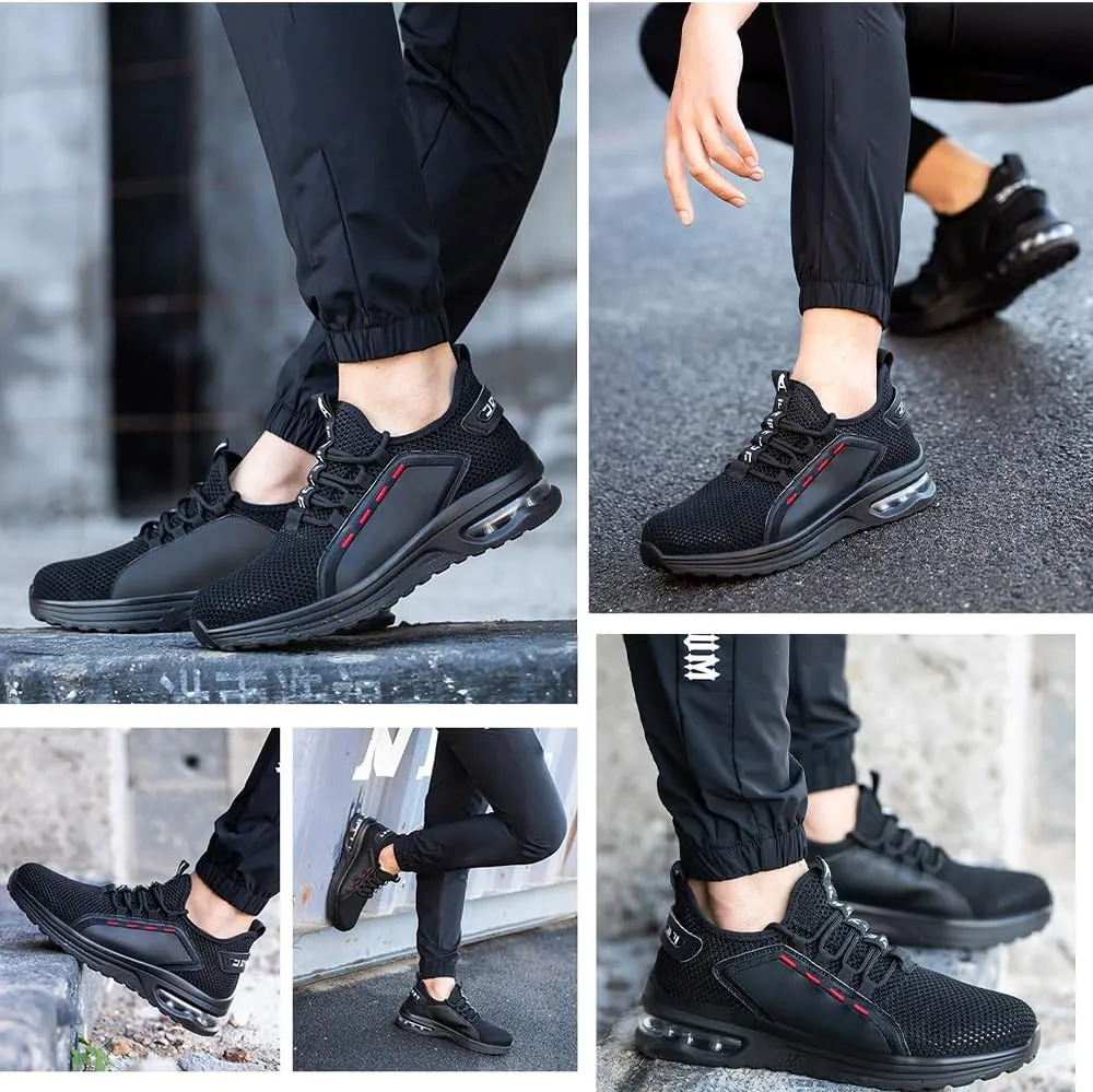 Men & Women's Ultra-Light Steel-Toe Breathable Work Armor - Slip Puncture-Proof Safety Sneakers for Construction|Warehouse Outdoor