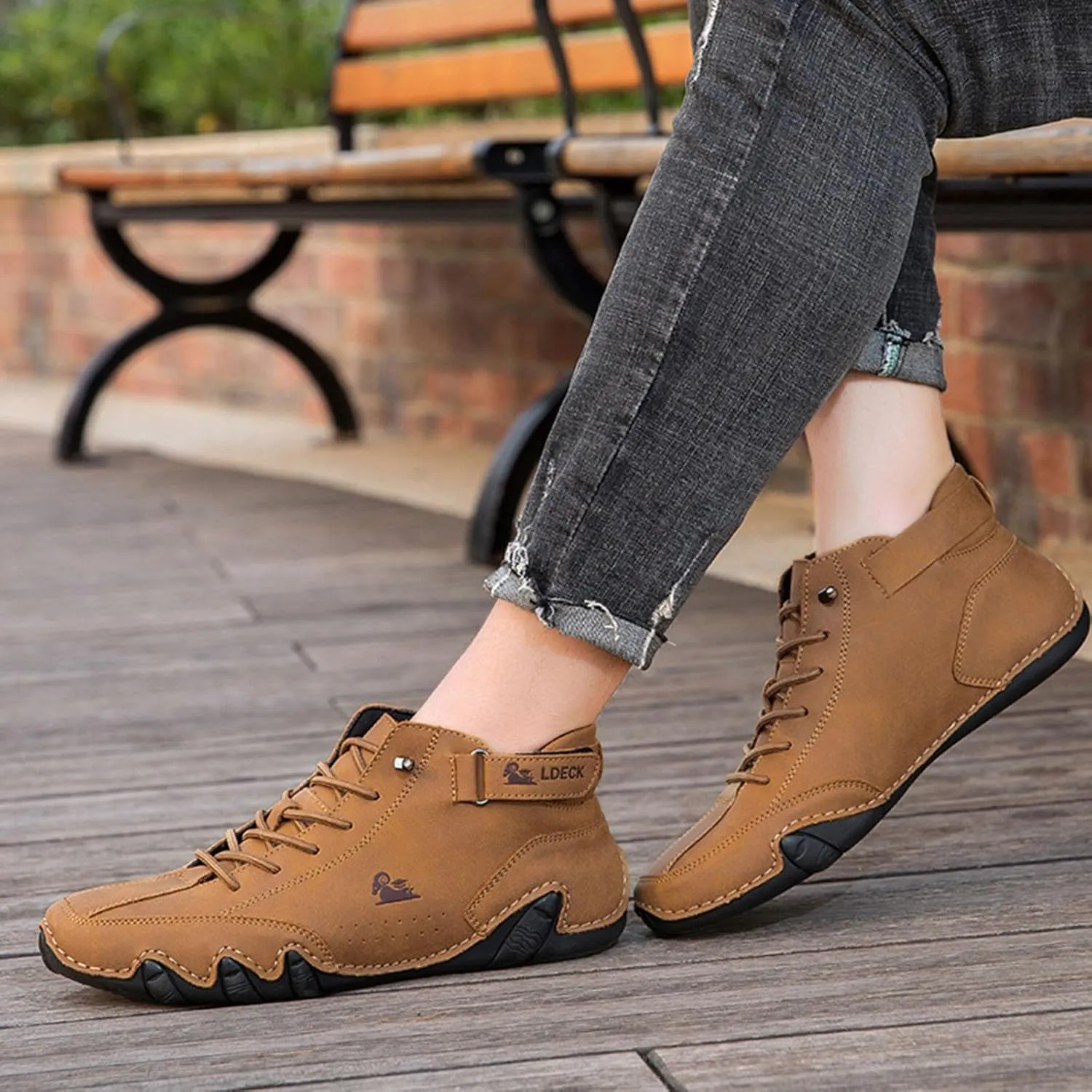 Men Casual Dress Shoes Men's Running Shoes Tennis Walking Fashion High Top Boots Sneakers Non Slip Sports Work Shoes