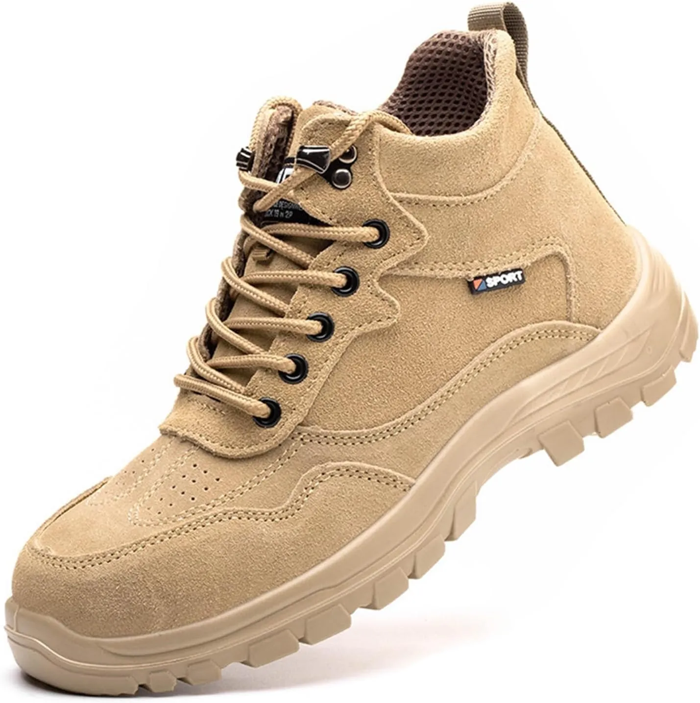 Men Steel Toe Shoes for Work,Outdoor Comfortable Lightweight Safety Toe Shoes for Men,Durable Slip-Resistant Outsole,Composite Men's Industrial & Construction Shoes
