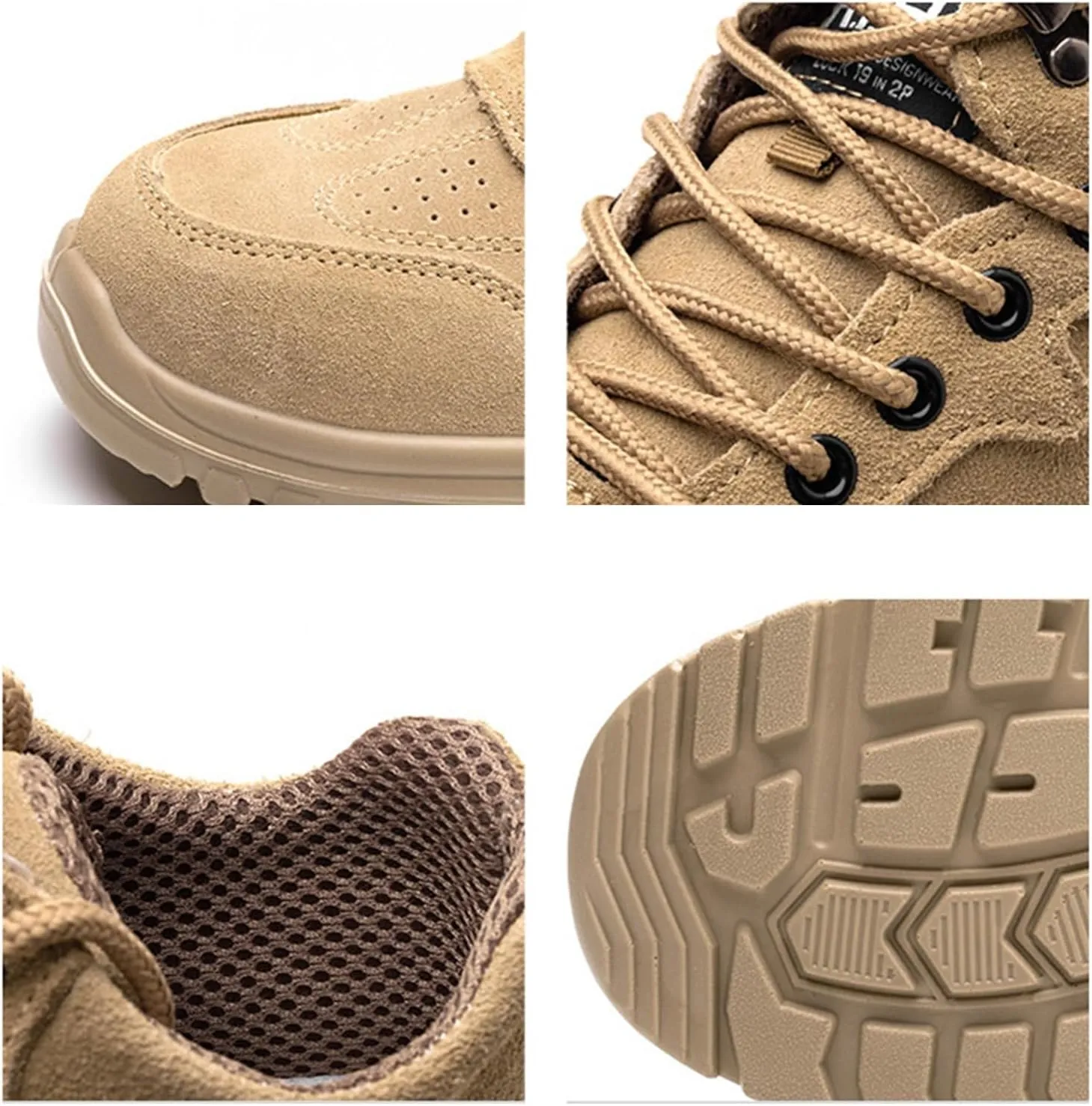 Men Steel Toe Shoes for Work,Outdoor Comfortable Lightweight Safety Toe Shoes for Men,Durable Slip-Resistant Outsole,Composite Men's Industrial & Construction Shoes