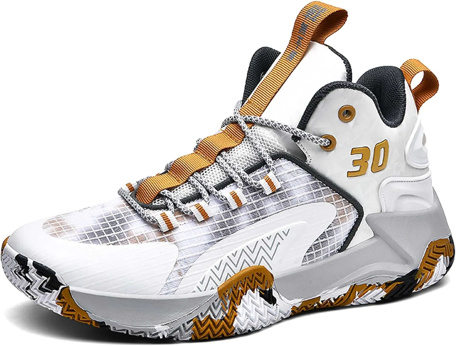 Mens and Womens White Basketball Sneakers Lace Up Mid Top Running Shoes Comfortable and Breathable Casual Walking Shoes Wear Resistant and Durable Outdoor Travel Shoes Skateboarding Shoes