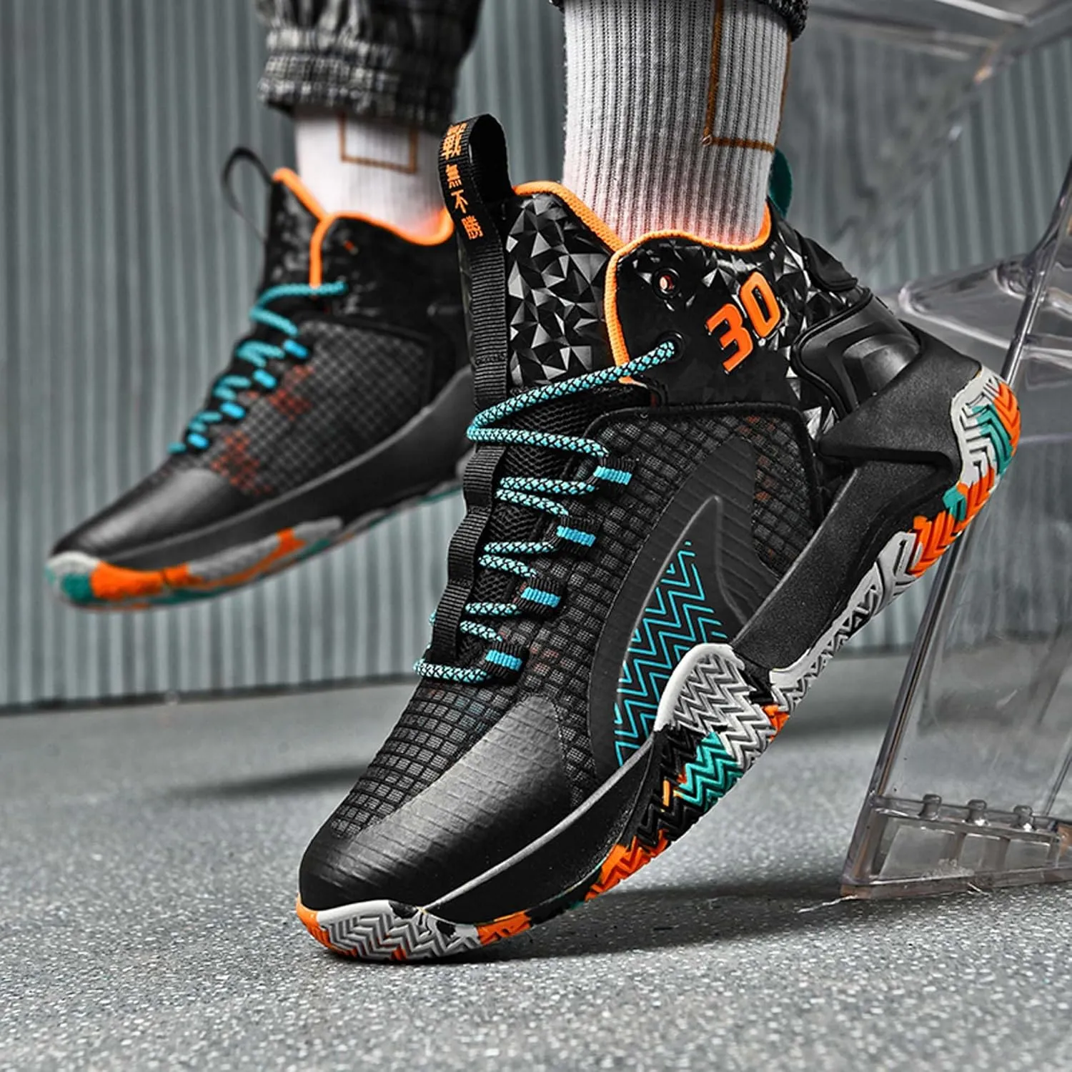 Mens and Womens White Basketball Sneakers Lace Up Mid Top Running Shoes Comfortable and Breathable Casual Walking Shoes Wear Resistant and Durable Outdoor Travel Shoes Skateboarding Shoes