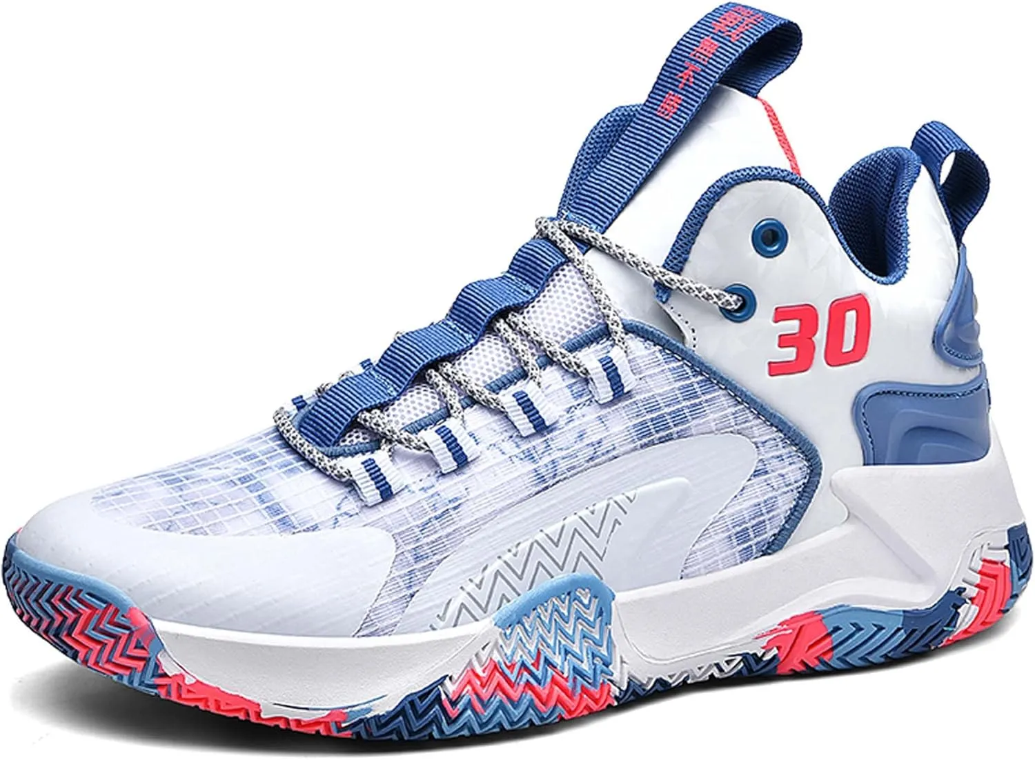 Mens and Womens White Basketball Sneakers Mid Top Lace Up Running Shoes Wear Resistant and Durable Outdoor Travel Shoes Comfortable and Breathable Casual Sneakers Skateboarding Shoes
