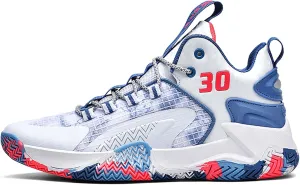 Mens and Womens White Basketball Sneakers Mid Top Lace Up Running Shoes Wear Resistant and Durable Outdoor Travel Shoes Comfortable and Breathable Casual Sneakers Skateboarding Shoes