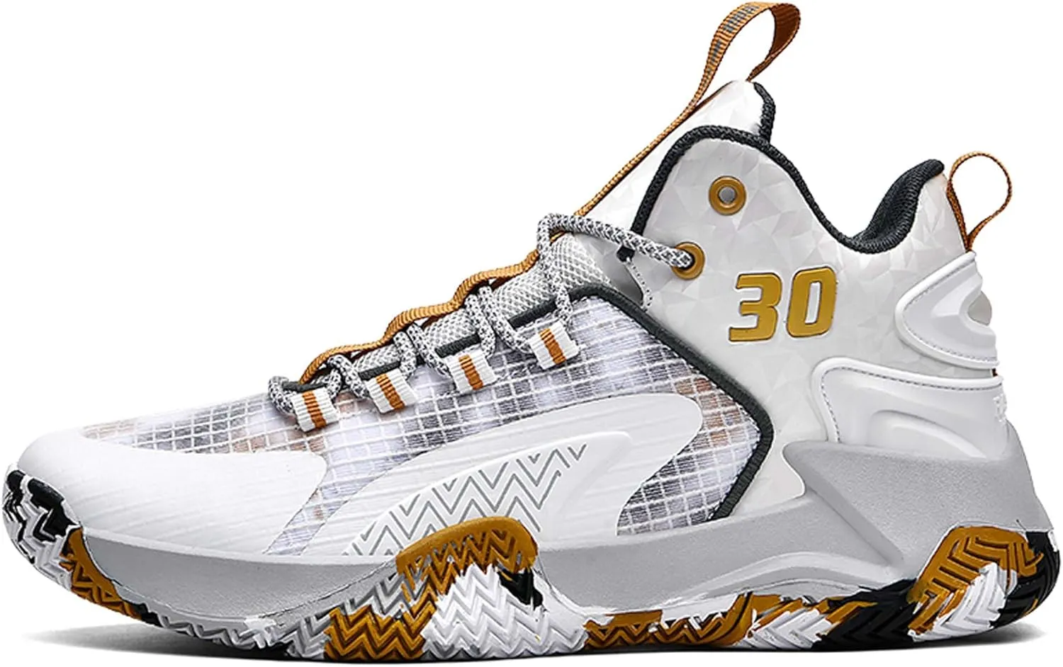 Mens and Womens White Basketball Sneakers Mid Top Lace Up Running Shoes Wear Resistant and Durable Outdoor Travel Shoes Comfortable and Breathable Casual Sneakers Skateboarding Shoes
