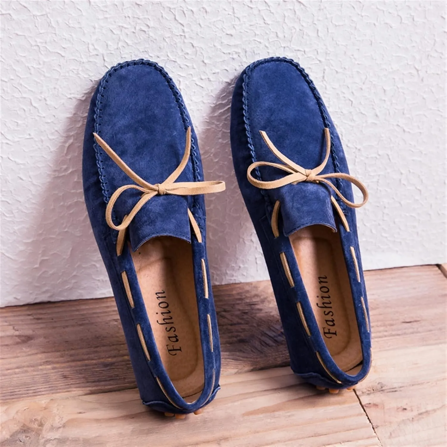 Mens Loafers Breathable Lightweight Boat Shoes Driving Loafers Leather Lightweight Comfortable Anti-Slip Fashion Outdoor Slip-on