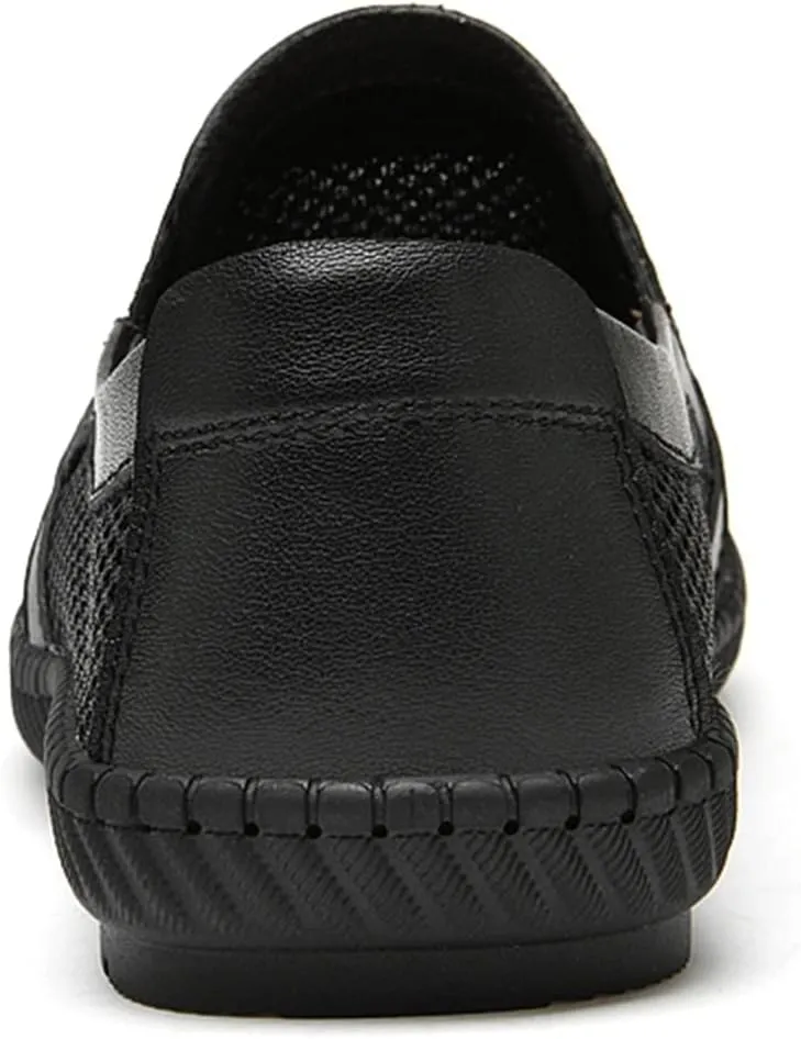 Men's Loafers Breathable Lightweight Simple Loafer Shoes Flat Heel Comfortable Lightweight Fashion Slip On
