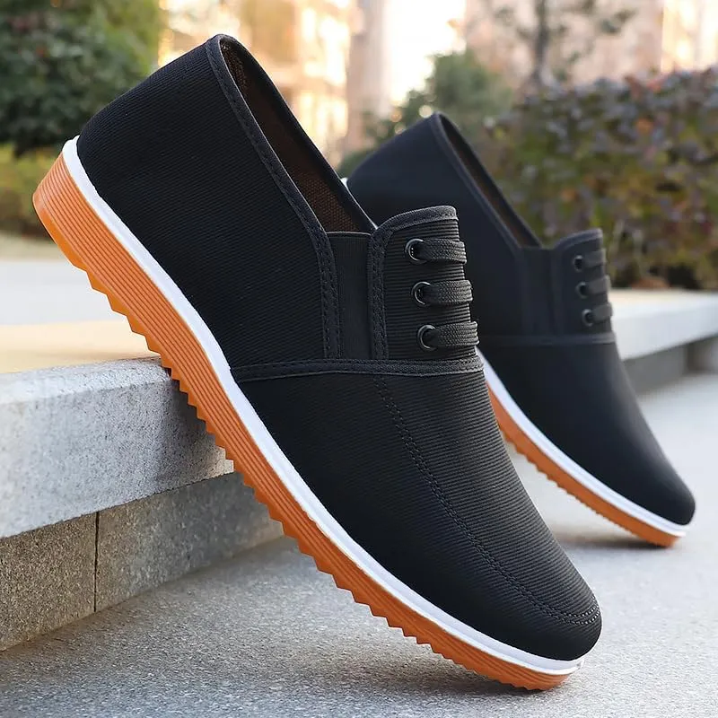 Men's Loafers Casual Canvas Slip-on Shoes, Lightweight and Breathable, Lightweight and Comfortable Shoes Suitable for All Seasons