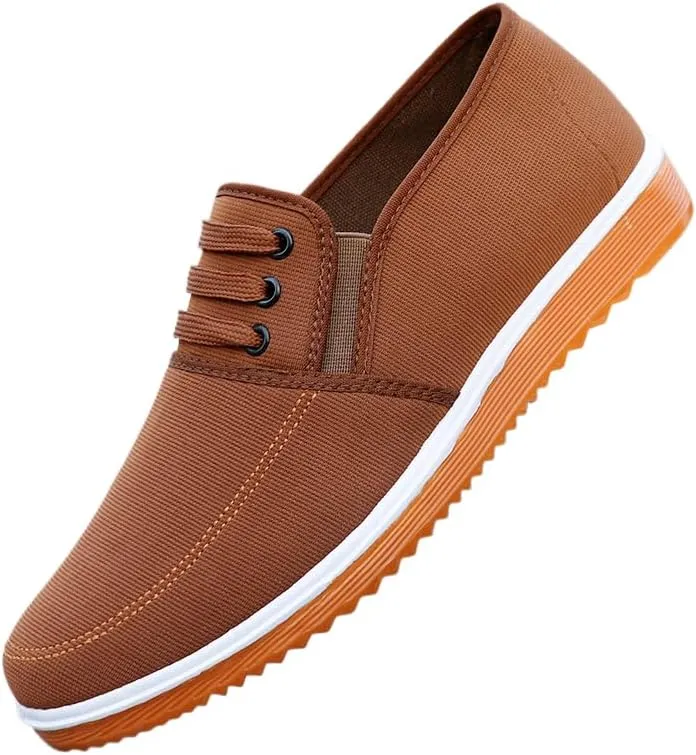 Men's Loafers Casual Canvas Slip-on Shoes, Lightweight and Breathable, Lightweight and Comfortable Shoes Suitable for All Seasons
