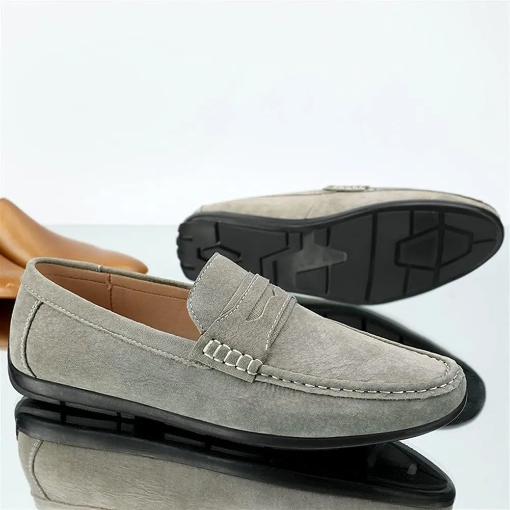 Men's Loafers Lightweight Simple Penny Loafers Leather Slip Resistant Flexible Lightweight Party Slip-on