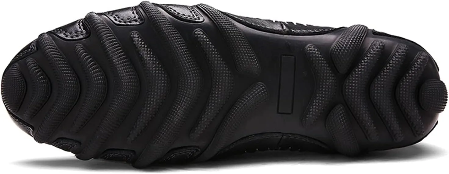 Mens Loafers Shoe Lightweight Driving Loafers Breathable Leather Comfortable Lightweight Flat Heel Wedding Outdoor Slip-on
