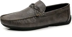 Men's Loafers Shoes Lightweight Penny Loafers Leather Lightweight Anti-Slip Flat Heel Wedding Slip-on