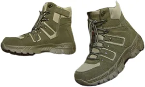 Mens Plus Size High Top Tactical Boots, Men's Side Zipper Breathable Anti-Slip Wear Resistant Tactical Boots, Waterproof Outdoor Army Combat Tactical Patrol Boots, for Security
