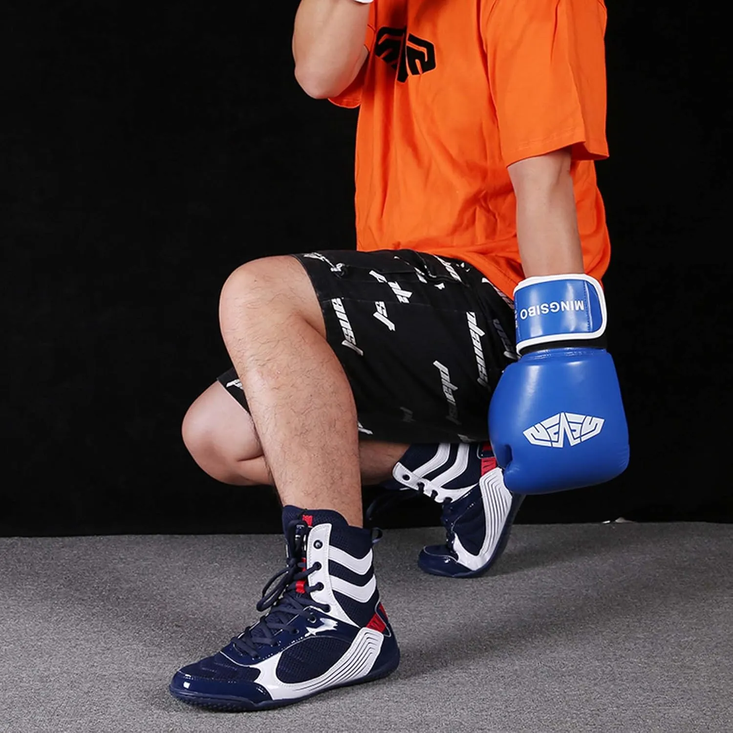 Men's Professional Boxing Shoes Men's and Women's Breathable Non-Slip Wrestling Shoes Teenagers Non-Slip Fitness Sports Training Shoes