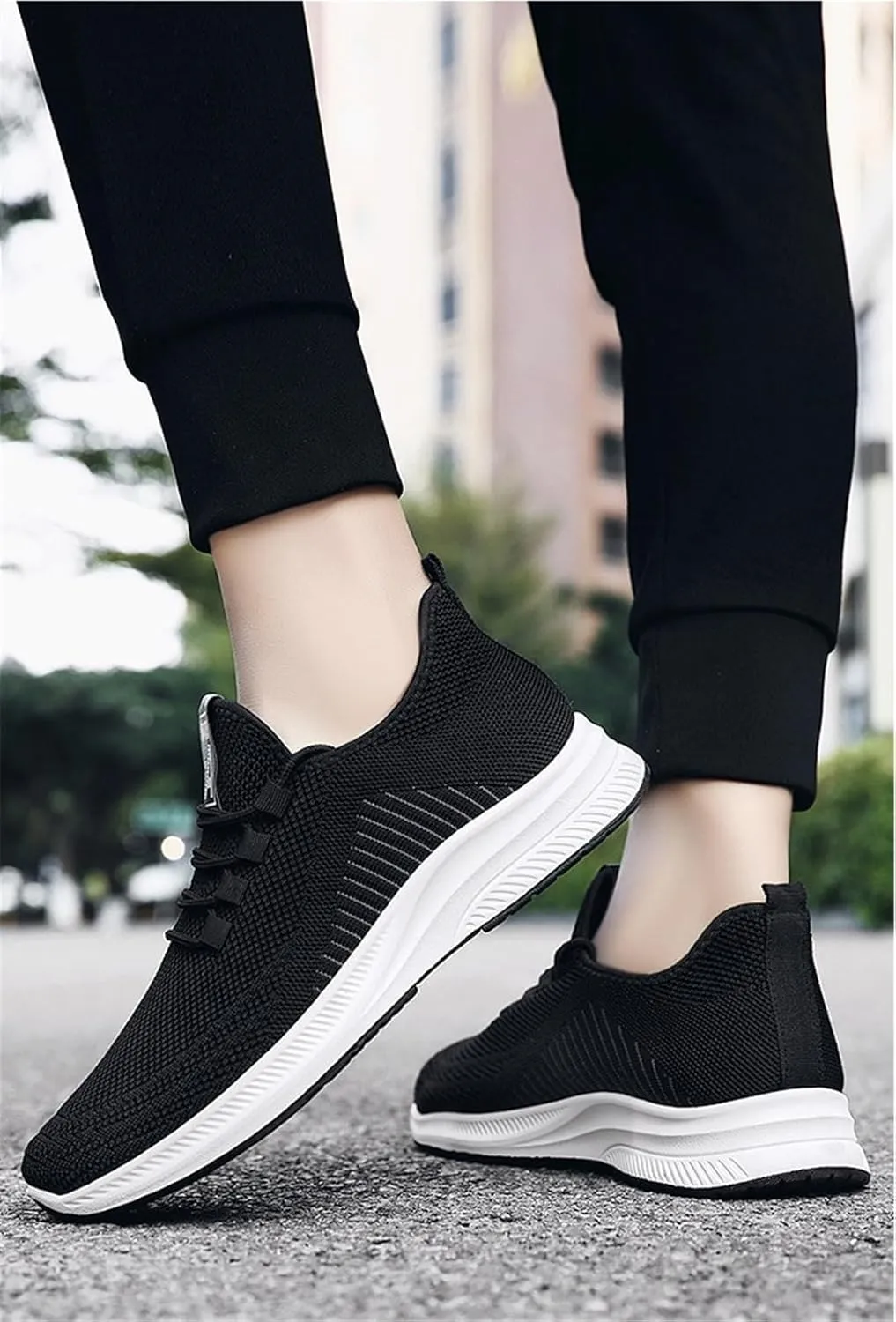 Men's Running Shoes Fashion Breathable Sneakers Mesh Soft Sole Casual Athletic Lightweight