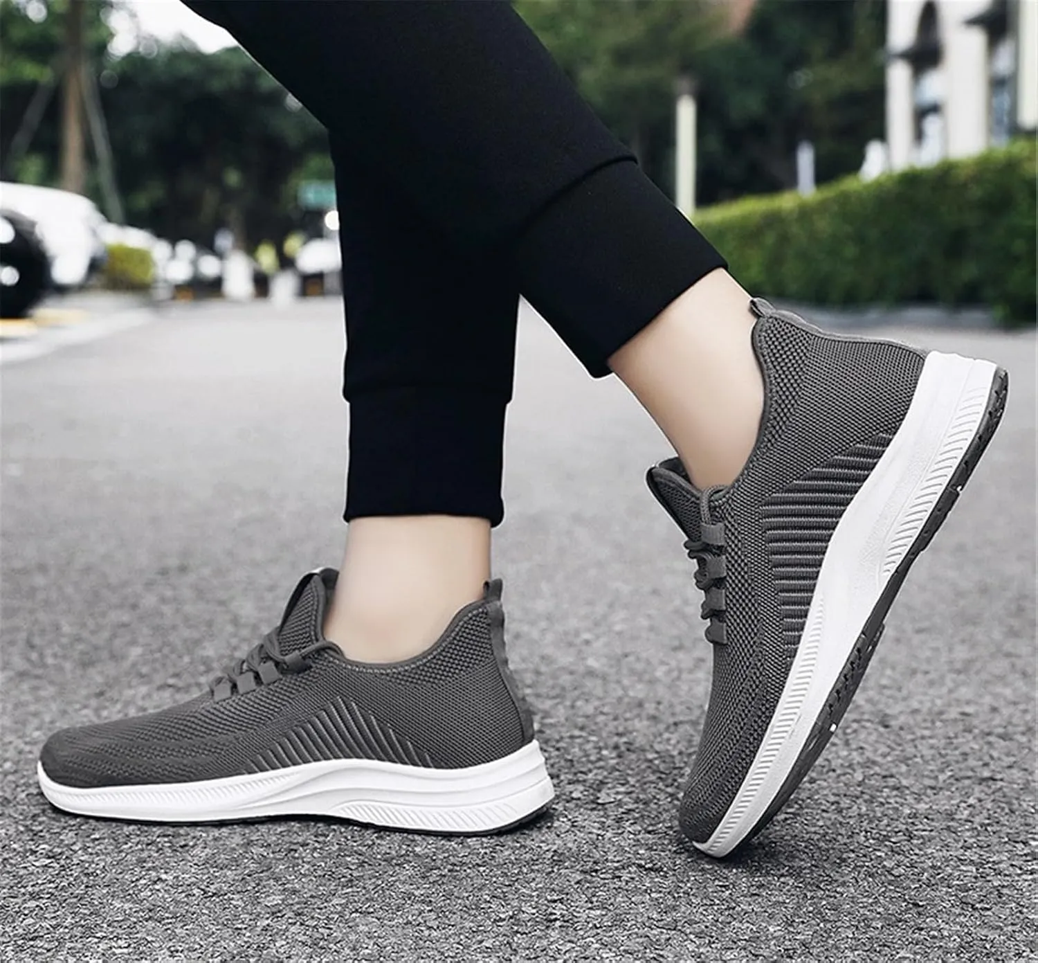 Men's Running Shoes Fashion Breathable Sneakers Mesh Soft Sole Casual Athletic Lightweight