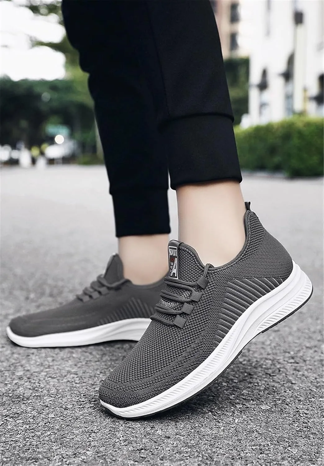 Men's Running Shoes Fashion Breathable Sneakers Mesh Soft Sole Casual Athletic Lightweight